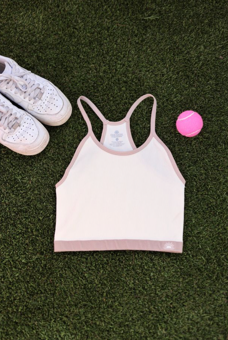 Sandy Summer (Cream/Latte) Ribbed Bralette