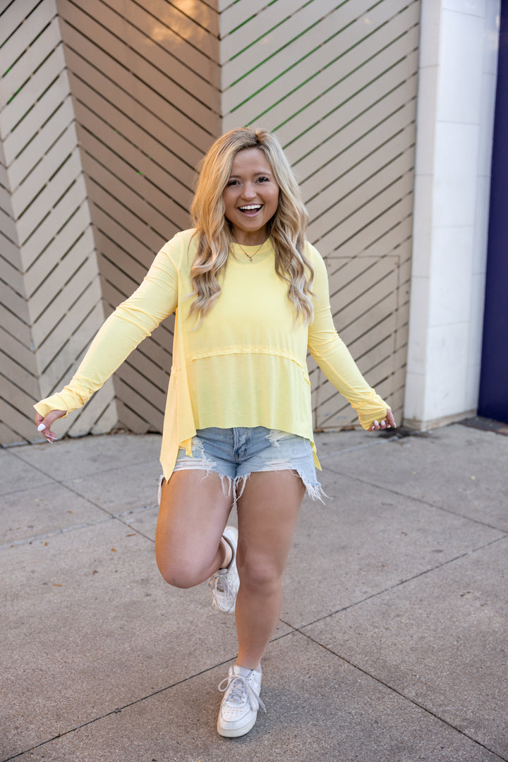 Flowy Activewear (SUNSHINE YELLOW) - Long Sleeve / Crew