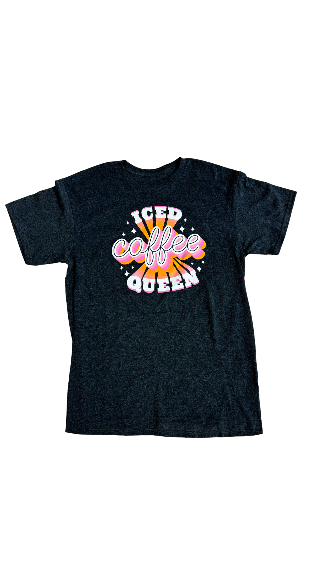 K&C - Iced Coffee Queen (Charcoal Heather) - Short Sleeve/Crew