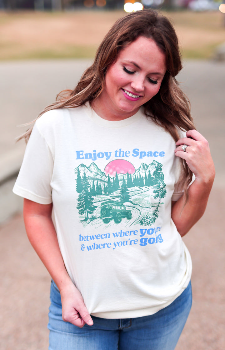 Enjoy The Space (Cream) - Short Sleeve/Crew