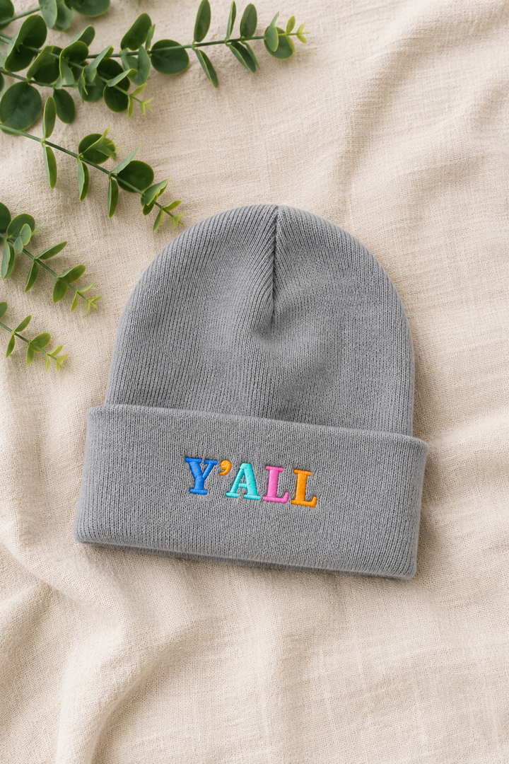 Beanie - Y'all Embroidery (Grey)