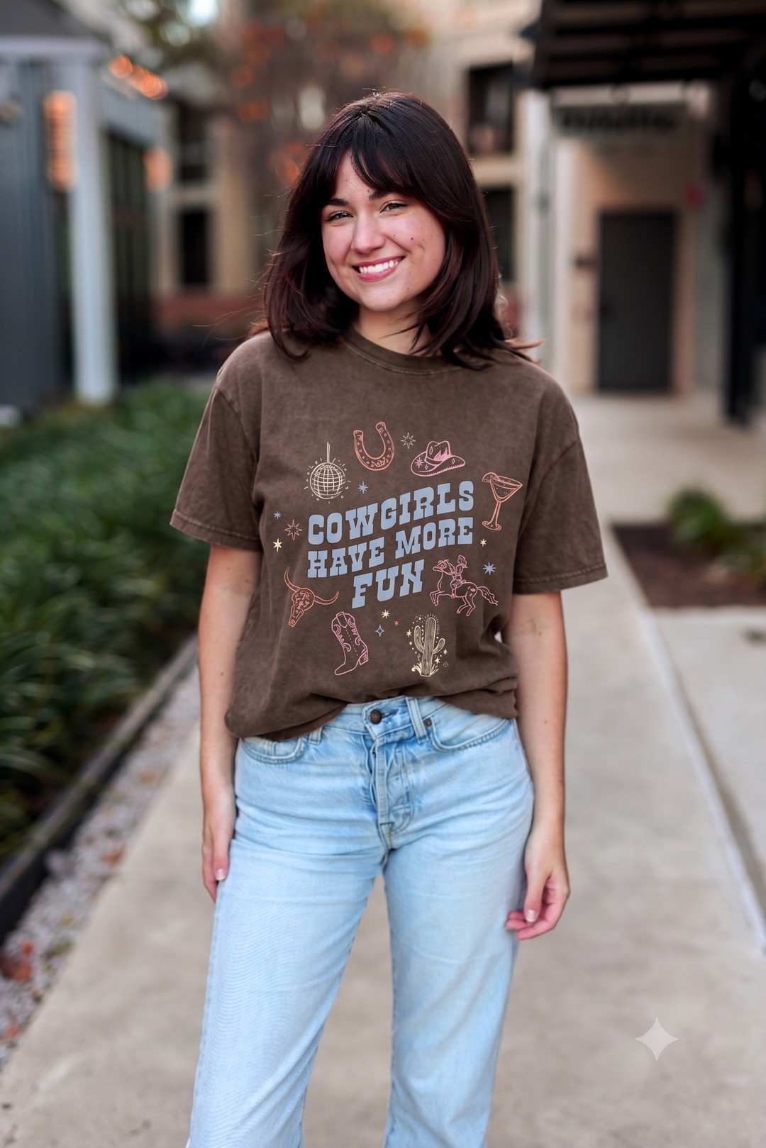 Cowgirls Have More Fun (Brown) - Short Sleeve/Crew