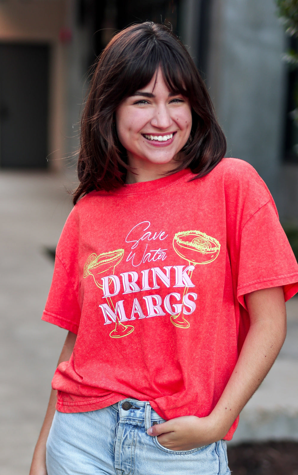 Drink Margs SS- Sunset Orange tee_