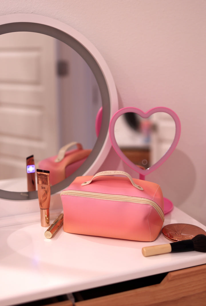 Hold All Cosmetic Bag - Sunset Gradient WITHOUT customization (Coral/Yellow/Orange)