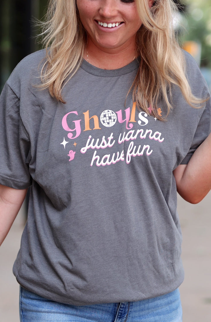 Ghouls Just Wanna Have Fun (Graphite Heather) - Short Sleeve /Crew