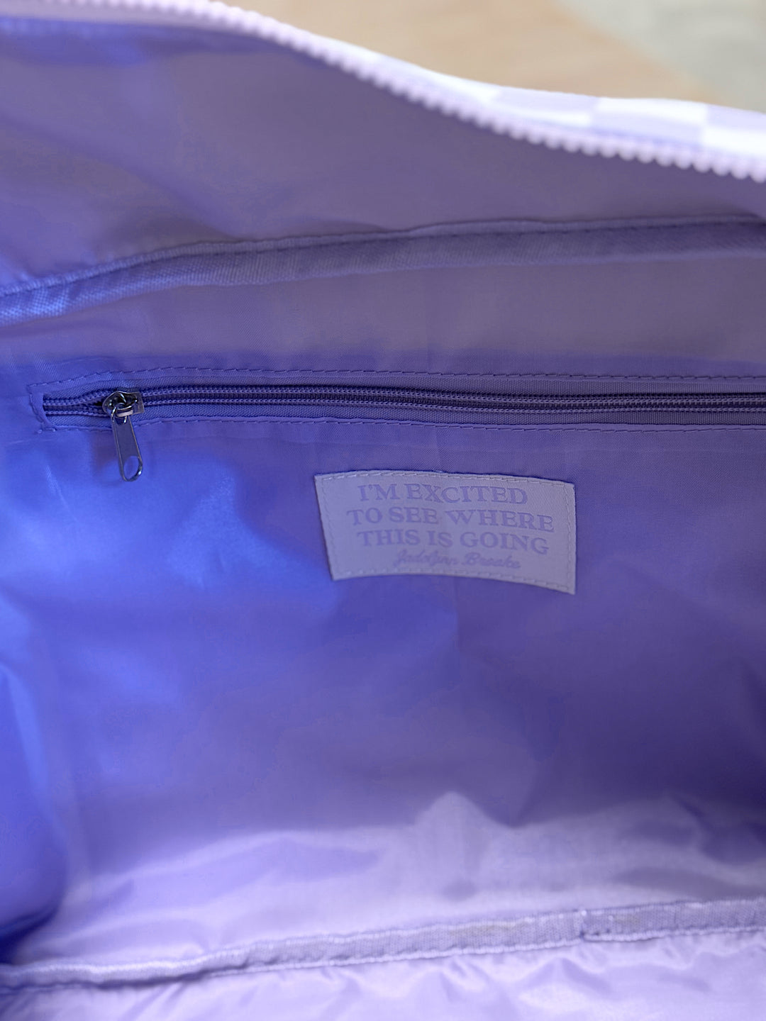 Custom Duffle Bag - Daydream Checkered (Lime/Lilac/Cream)