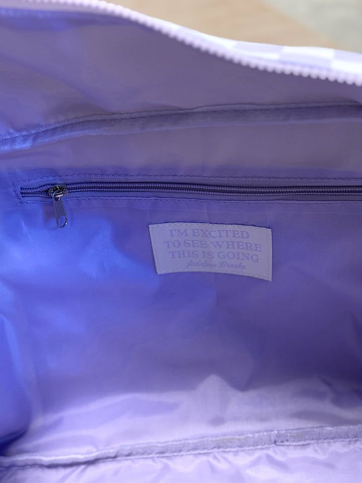Custom Duffle Bag - Daydream Checkered (Lime/Lilac/Cream)