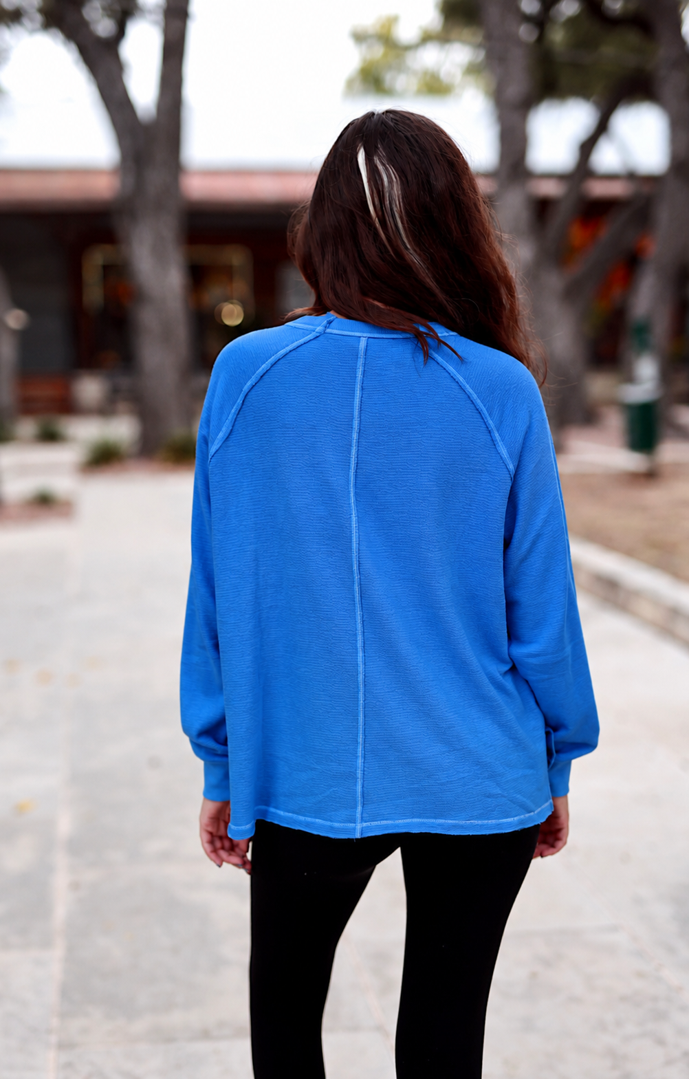 In The Moment French Terry Pullover - Cobalt