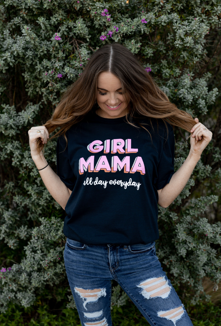 Girl Mama (Midnight Navy) - Short Sleeve / Crew