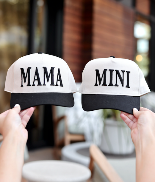 Trucker Hat - Mama 3D Embroidery (Natural/Black)
