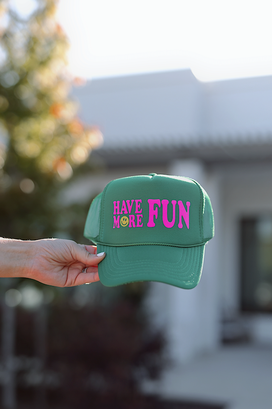 Trucker Hat - Have More Fun (Kelly Green)