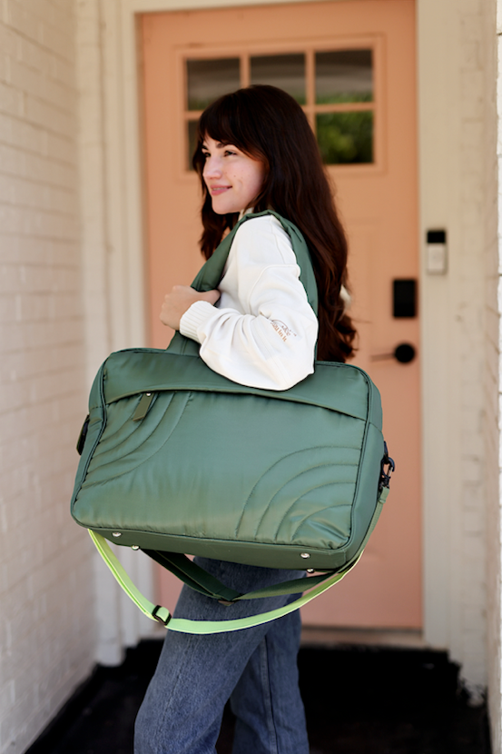 Modern Puffer Quilted Duffle - (Dark Olive)