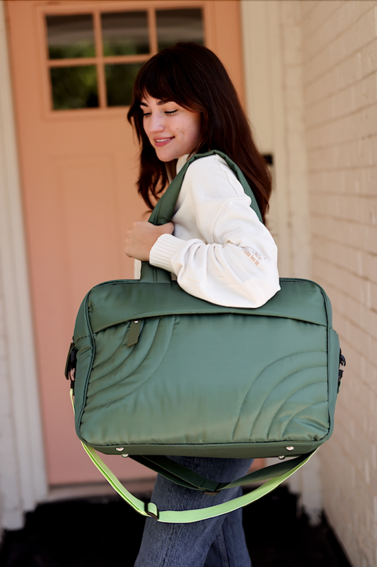Modern Puffer Quilted Duffle - (Dark Olive)