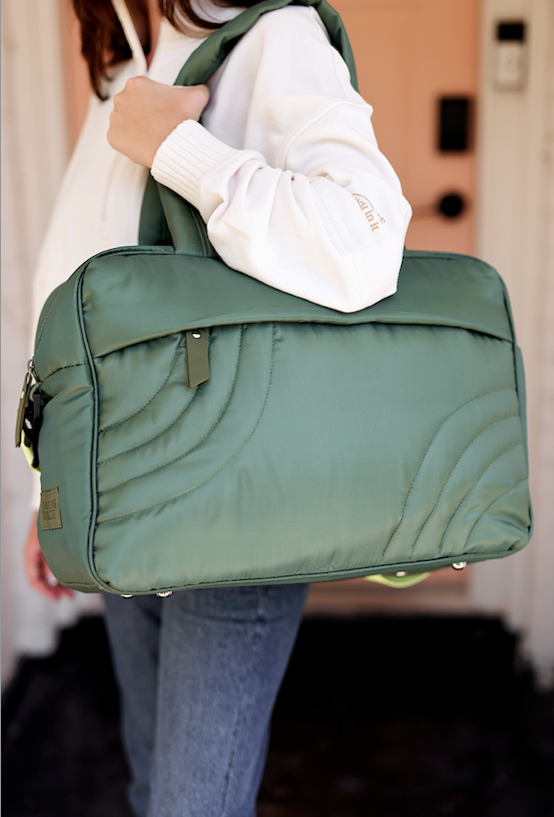 Modern Puffer Quilted Duffle - (Dark Olive)