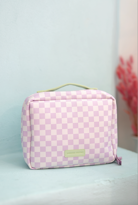 Hanging Organizer - Daydream Checkered WITHOUT customization (Lime/Lilac/Cream)