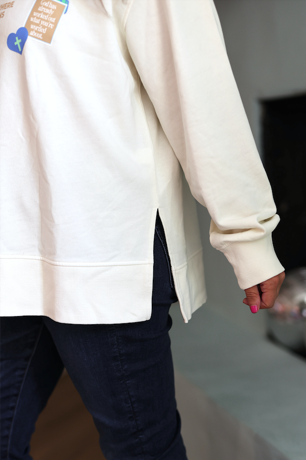 Faith Over Fear (Cream) - Mineral Wash Pullover