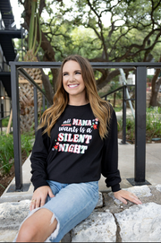 K&C - Mama Silent Night (Black) - Long Sleeve / Crew