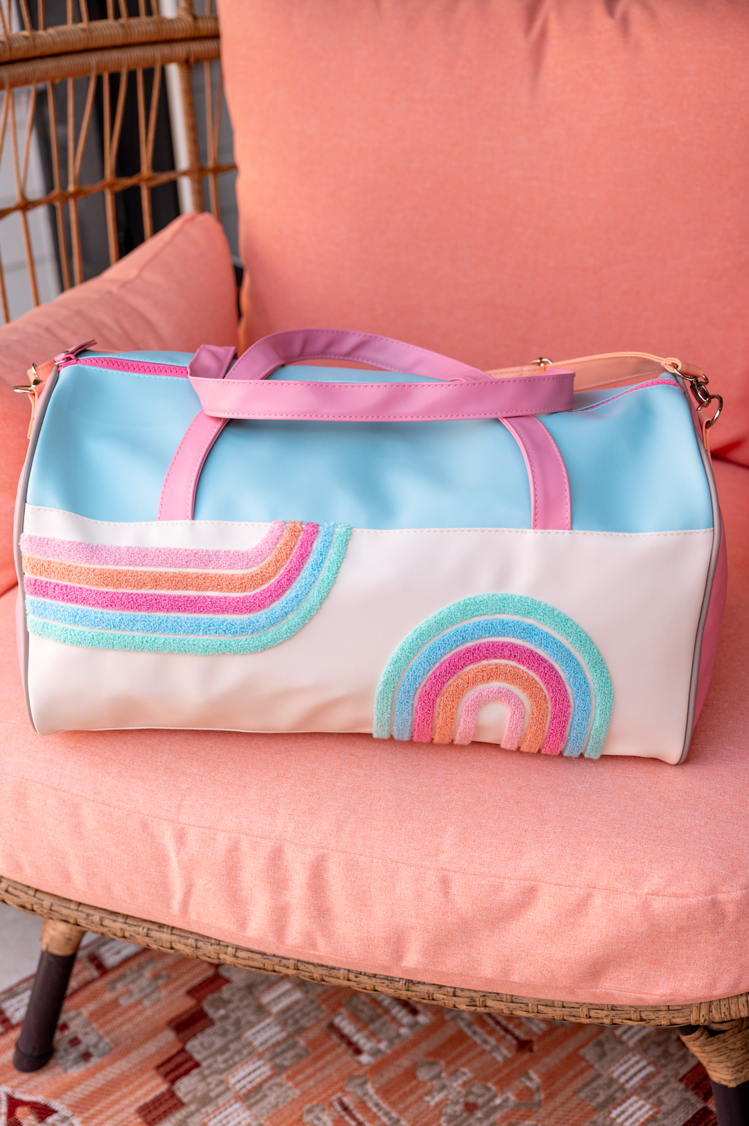 Duffle Bag - Double Rainbow (Light Blue / Pink)