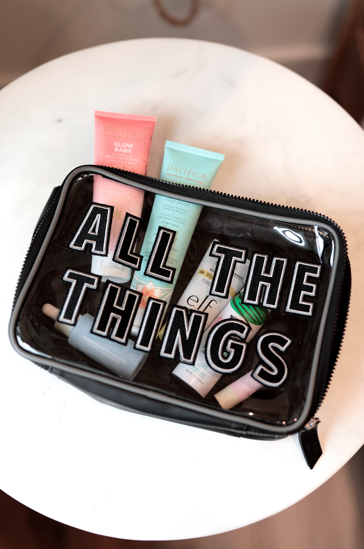 All The Things - Oversized Cosmetic Bag (Midnight/Grey)