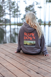 Slow Down (CHARCOAL) - "My Go To" Oversized Acid Washed Hoodie