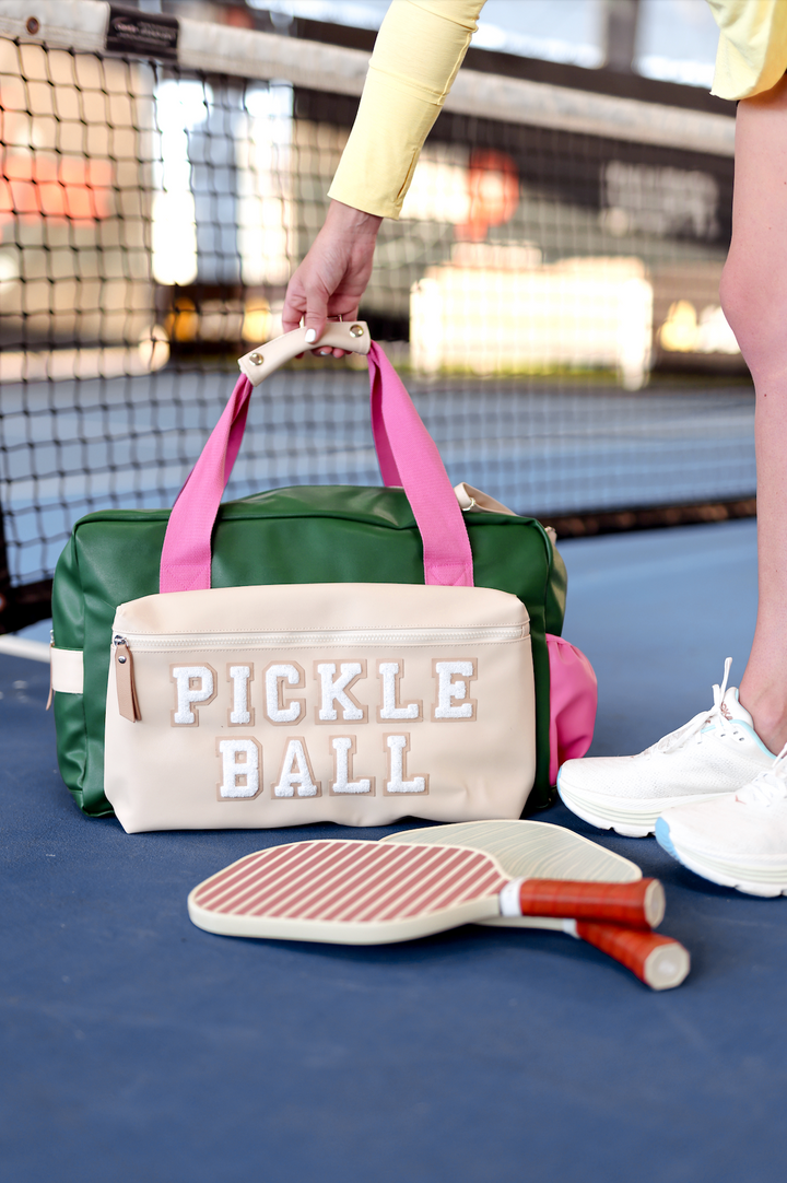 Duffle Bag - Pickleball VAIL Color Block (Green/Pink/Cream)