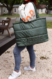 Carry All Puffer Tote - Mama (Olive)