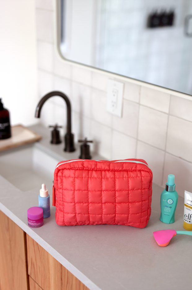 On Cloud Nine Puffer Cosmetic Bag - (Citrus)