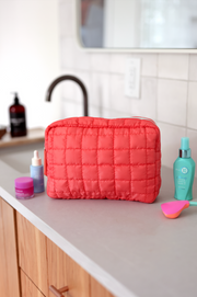 On Cloud Nine Puffer Cosmetic Bag - (Citrus)