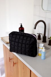 On Cloud Nine Puffer Cosmetic Bag - (Midnight)