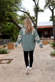 Joyful (SAGE GREEN) - "My Go To" Oversized Acid Washed Sweatshirt