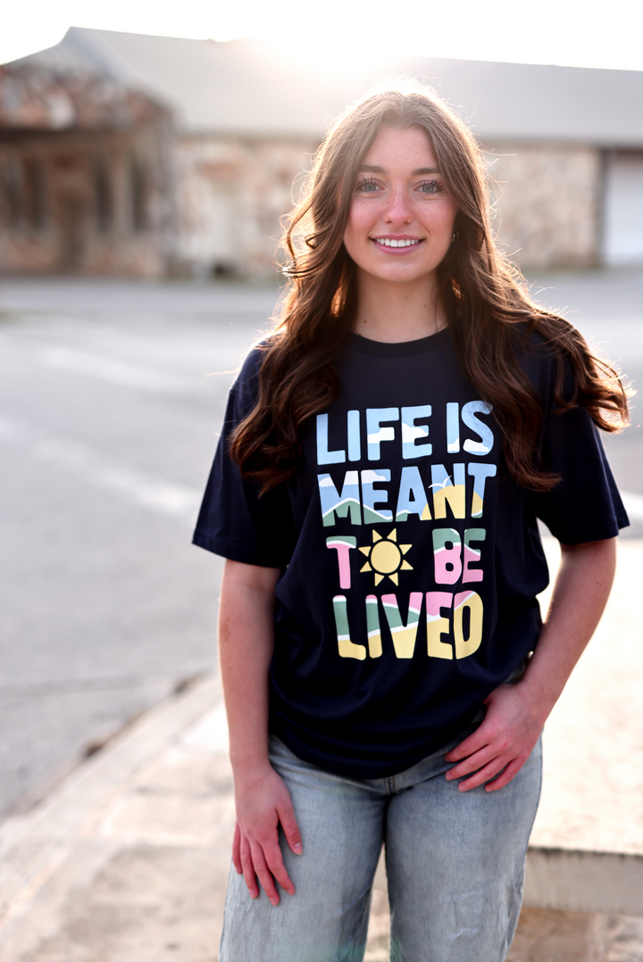 K&C - Life Is Meant To Be Lived (Athletic Navy) - Short Sleeve/Crew