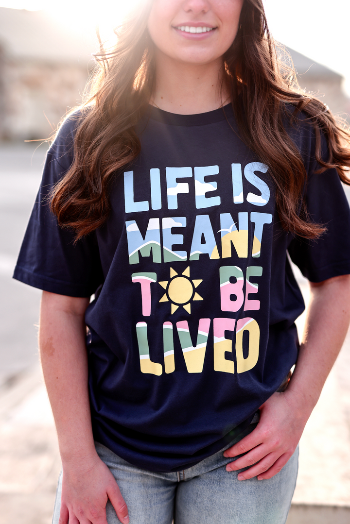 K&C - Life Is Meant To Be Lived (Athletic Navy) - Short Sleeve/Crew