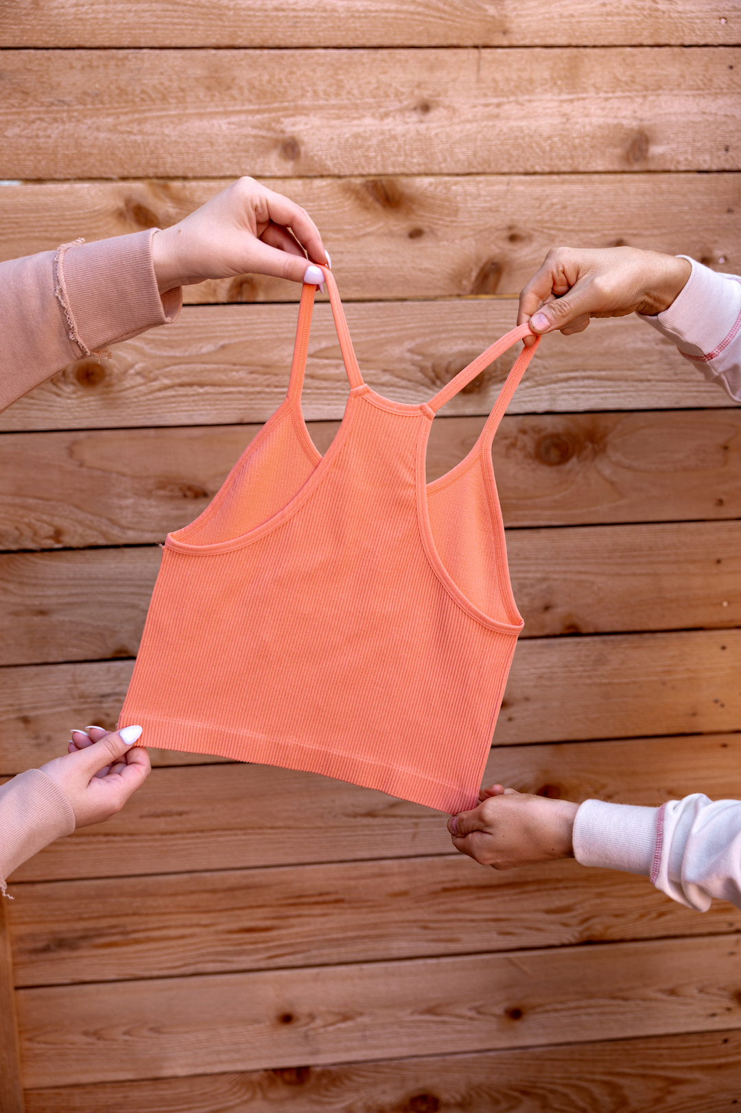 Ribbed Bralette (Coral)