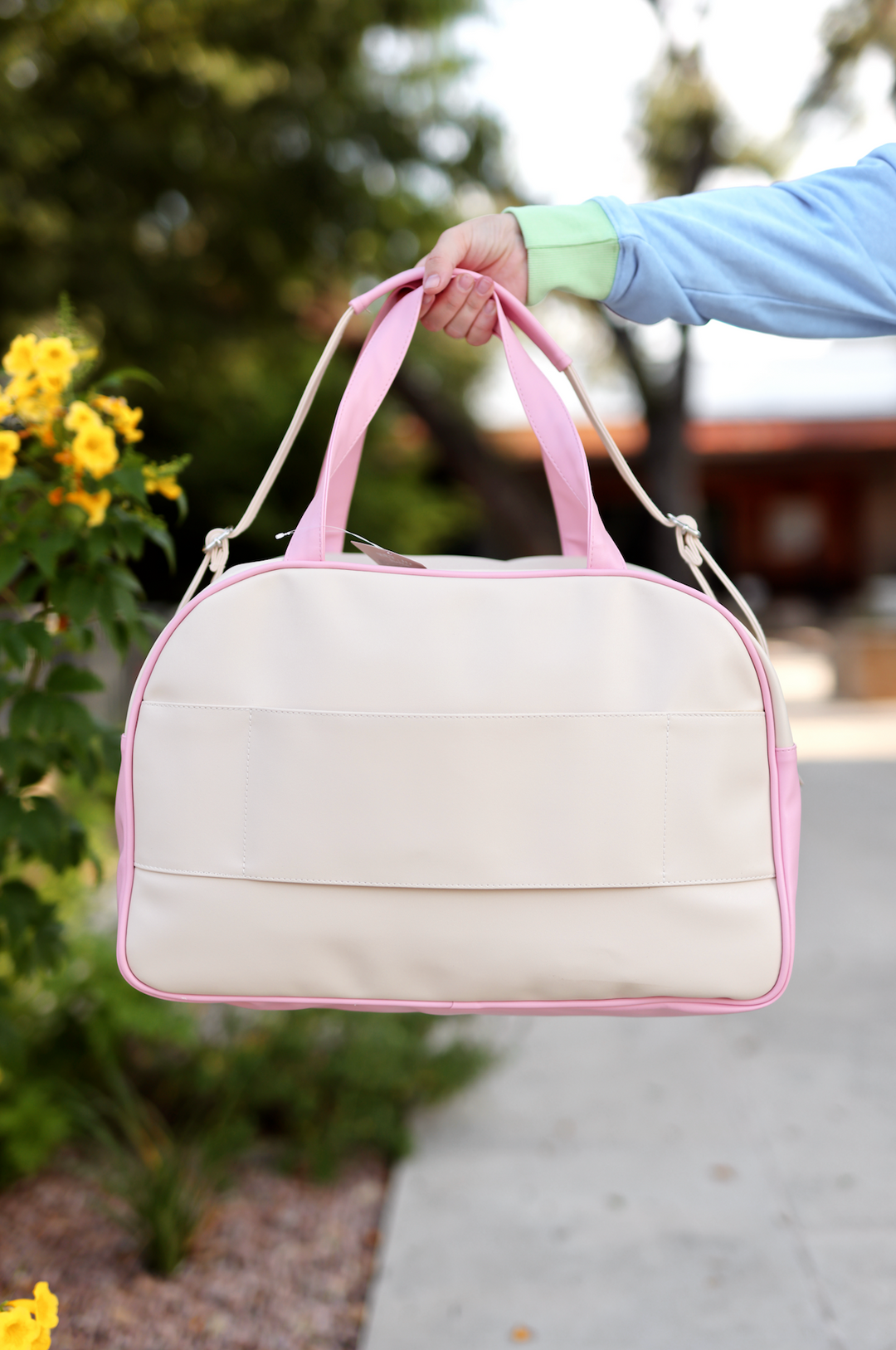 Custom Duffle Bag -Malibu Sunrise (Cream/Pink)