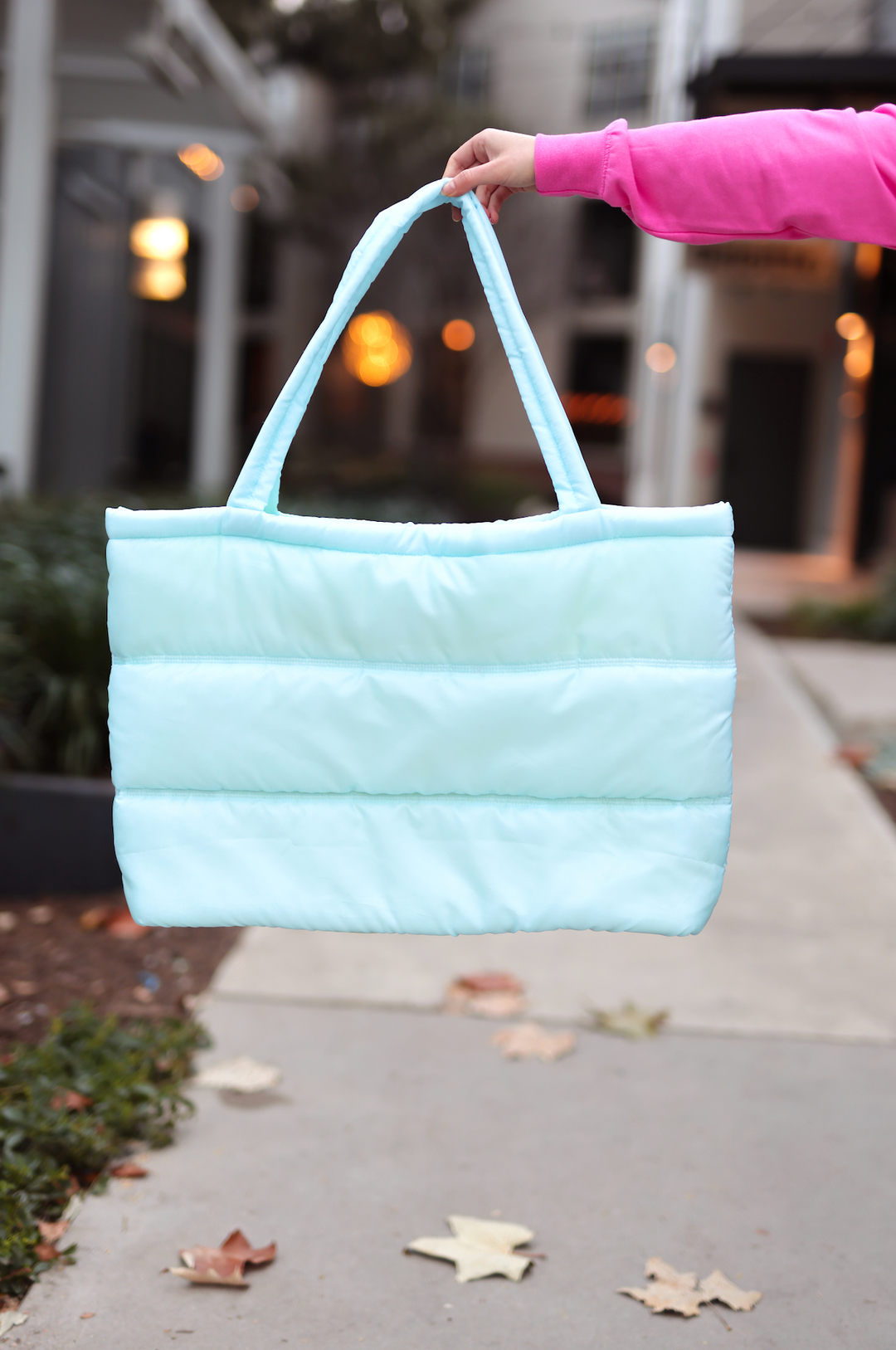 Carry All Puffer Tote - Good Times (Light Blue)