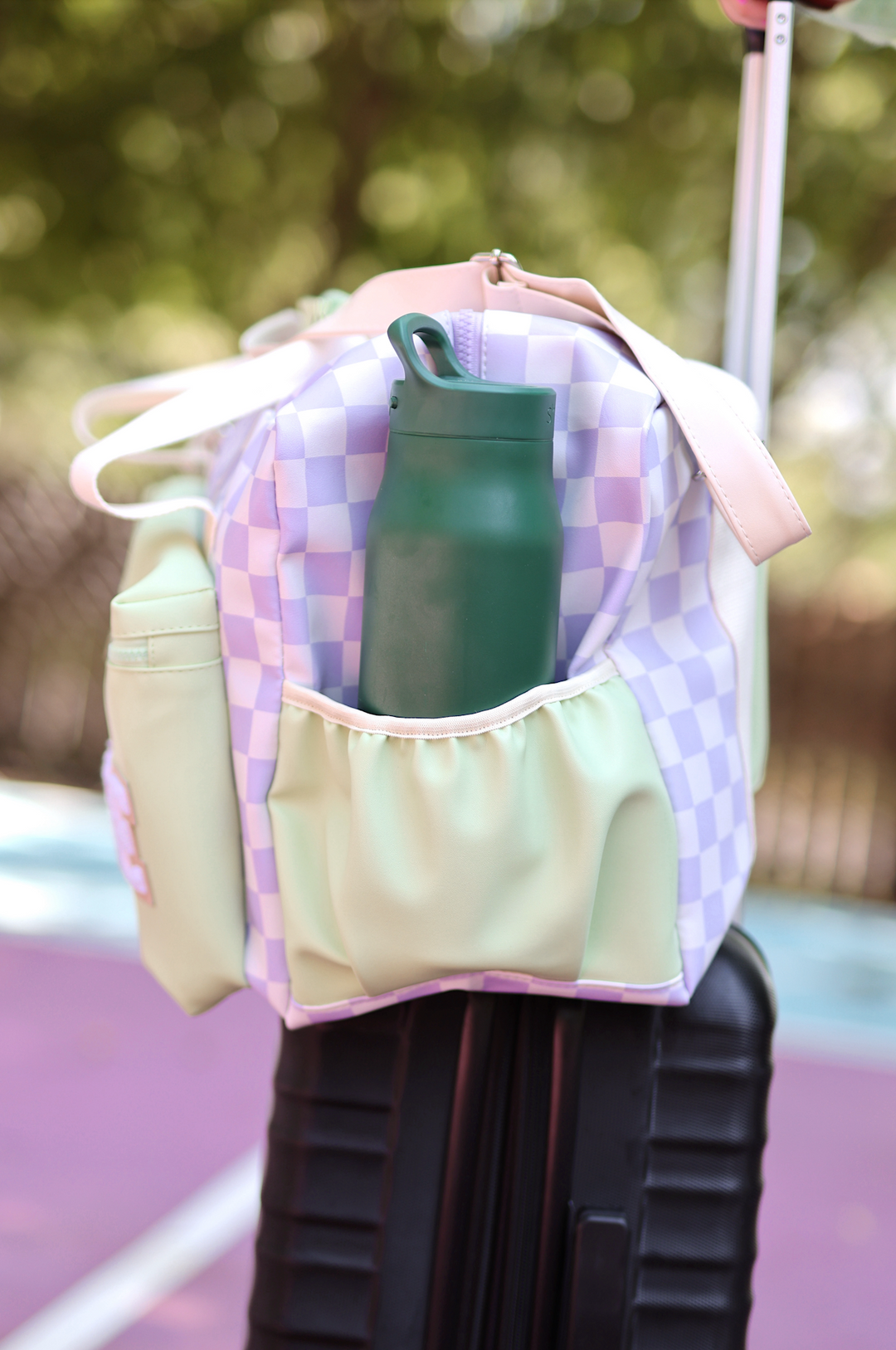 Custom Duffle Bag - Daydream Checkered (Lime/Lilac/Cream)