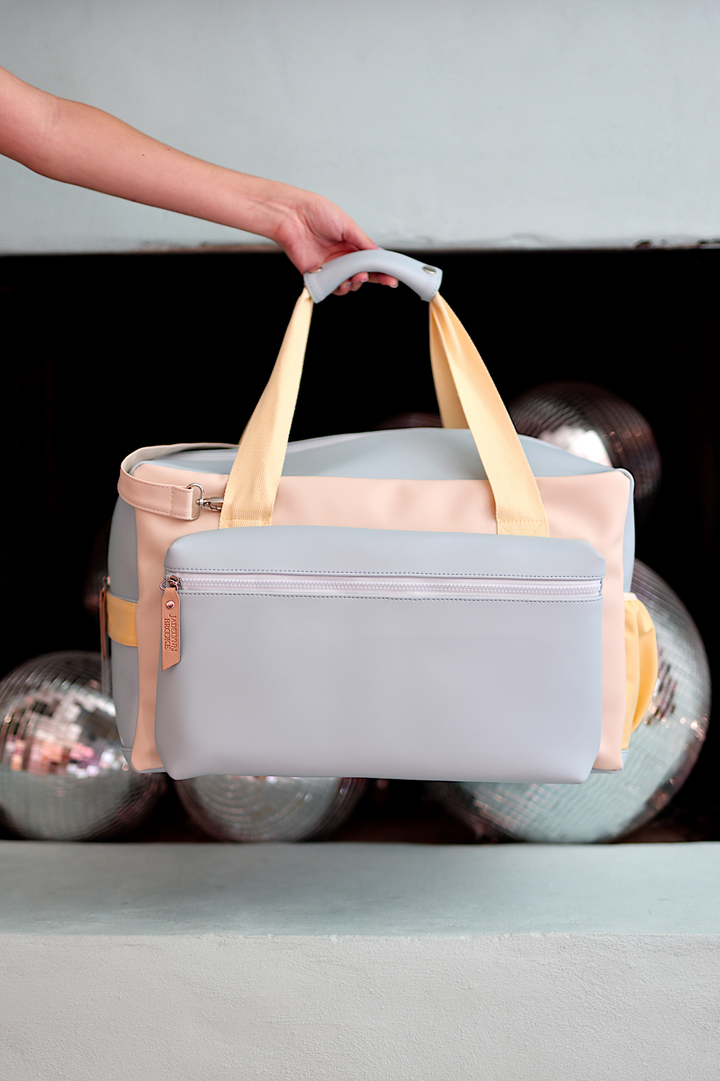 Duffle Bag - The Nantucket Color Block WITHOUT customization (Ivory/Seaside Blue/Sunny Yellow)