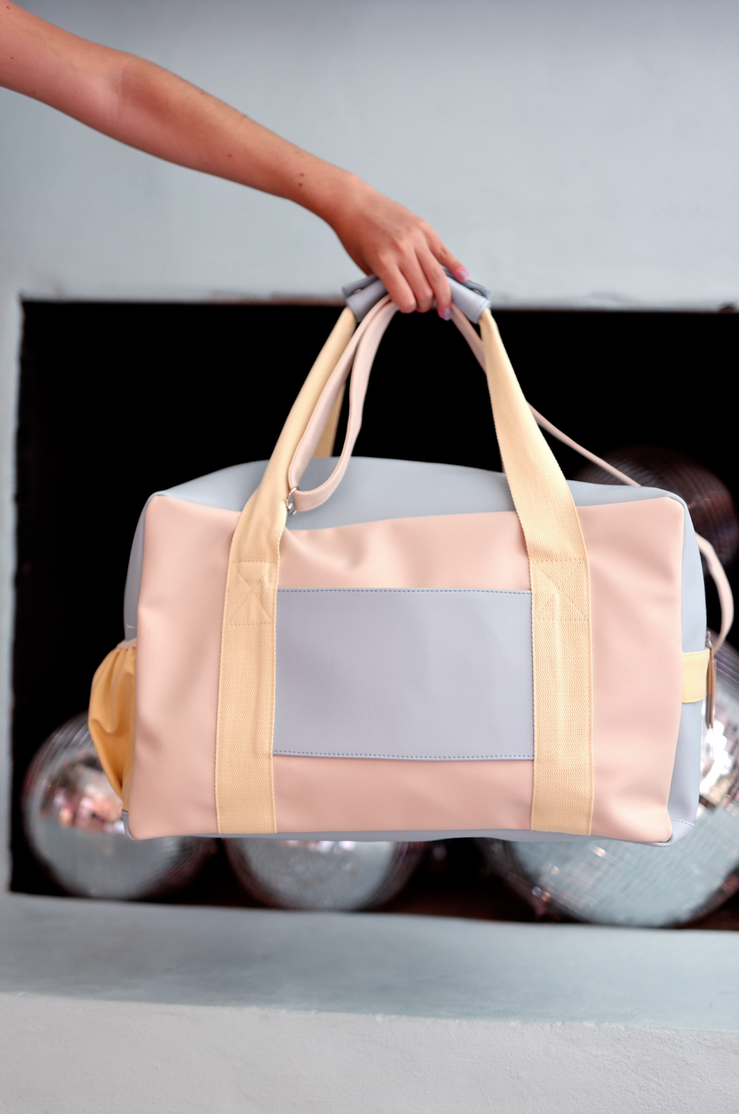 Duffle Bag - The Nantucket Color Block WITHOUT customization (Ivory/Seaside Blue/Sunny Yellow)