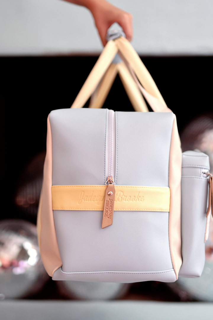 Duffle Bag - The Nantucket Color Block WITHOUT customization (Ivory/Seaside Blue/Sunny Yellow)