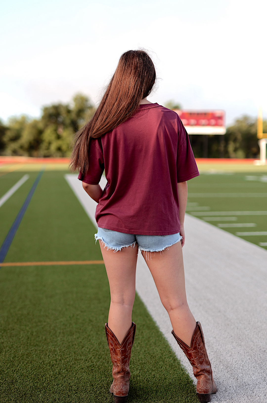 HOWDY - Home Team Mineral Wash Tee - (Maroon) S/S