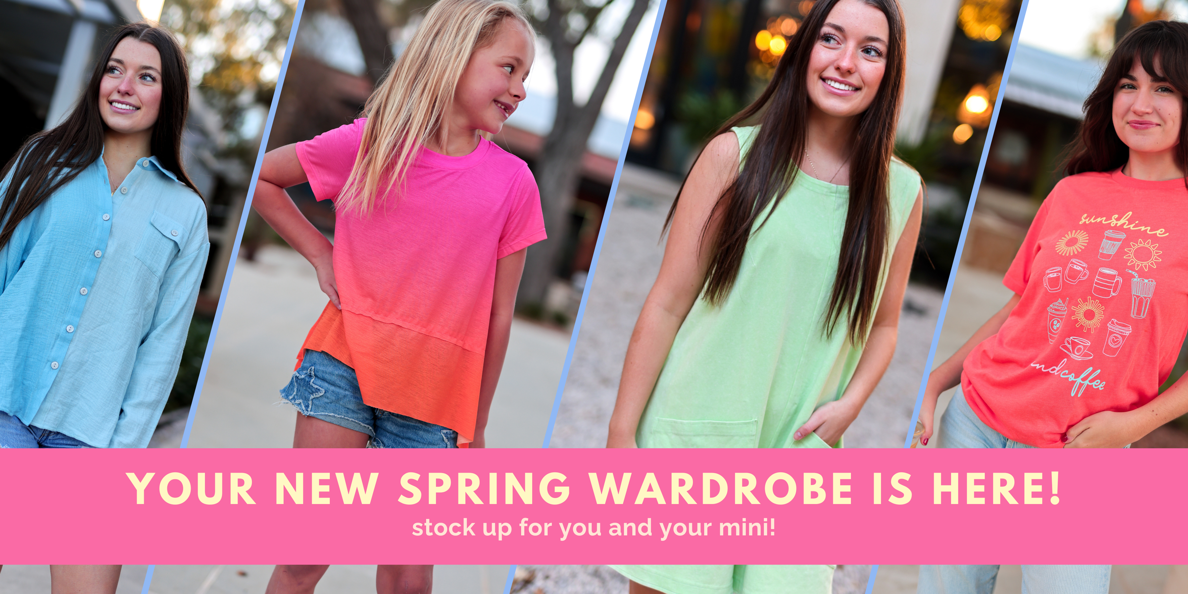 your new spring wardrobe is here website banner