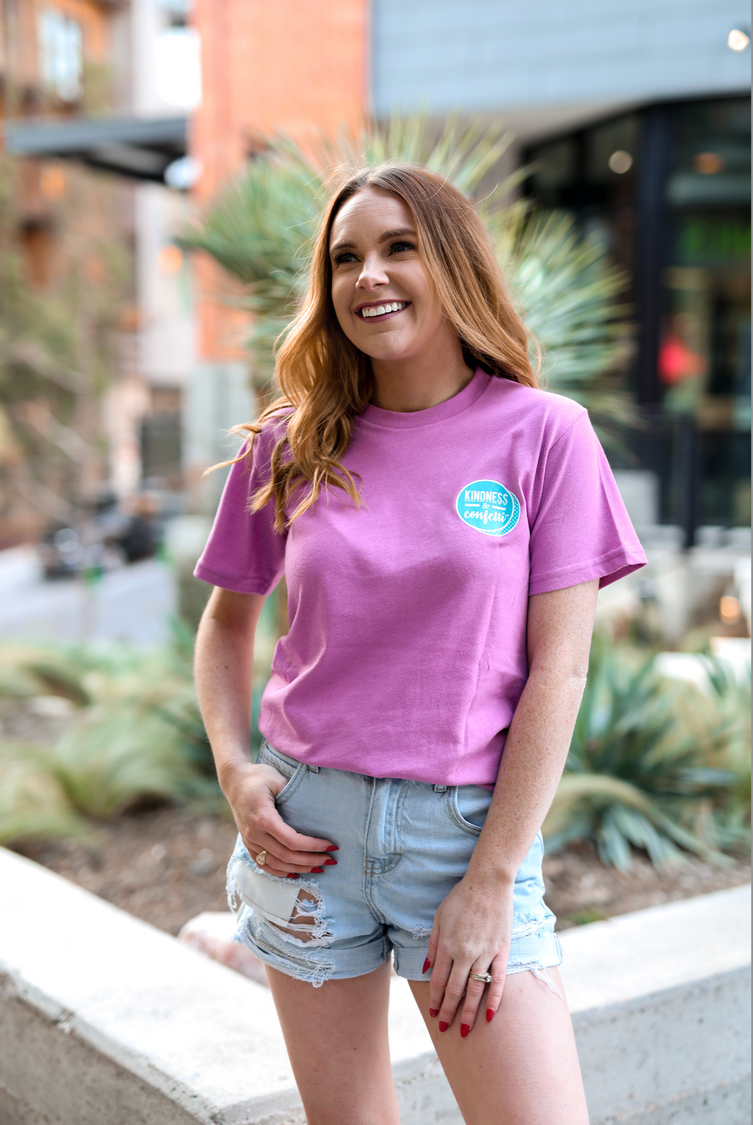 K&C - Kindness Always Wins (Orchid Heather) - Short Sleeve / Crew